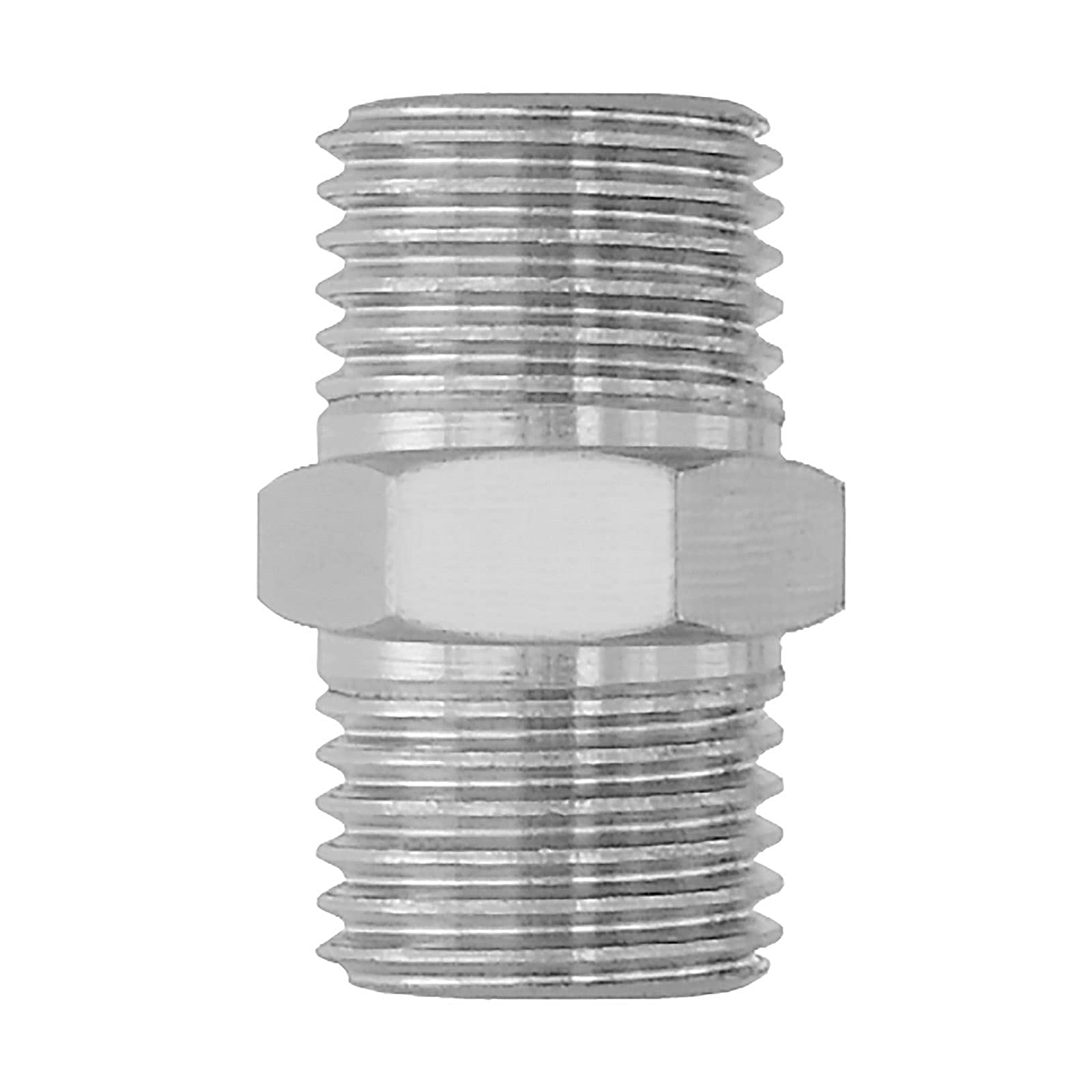 PointZero 1/4 Inch BSP Male-Male Nipple Airbrush Hose Coupling - Perfect for Airbrush Painting, Automotive Detailing & DIY Craft Projects