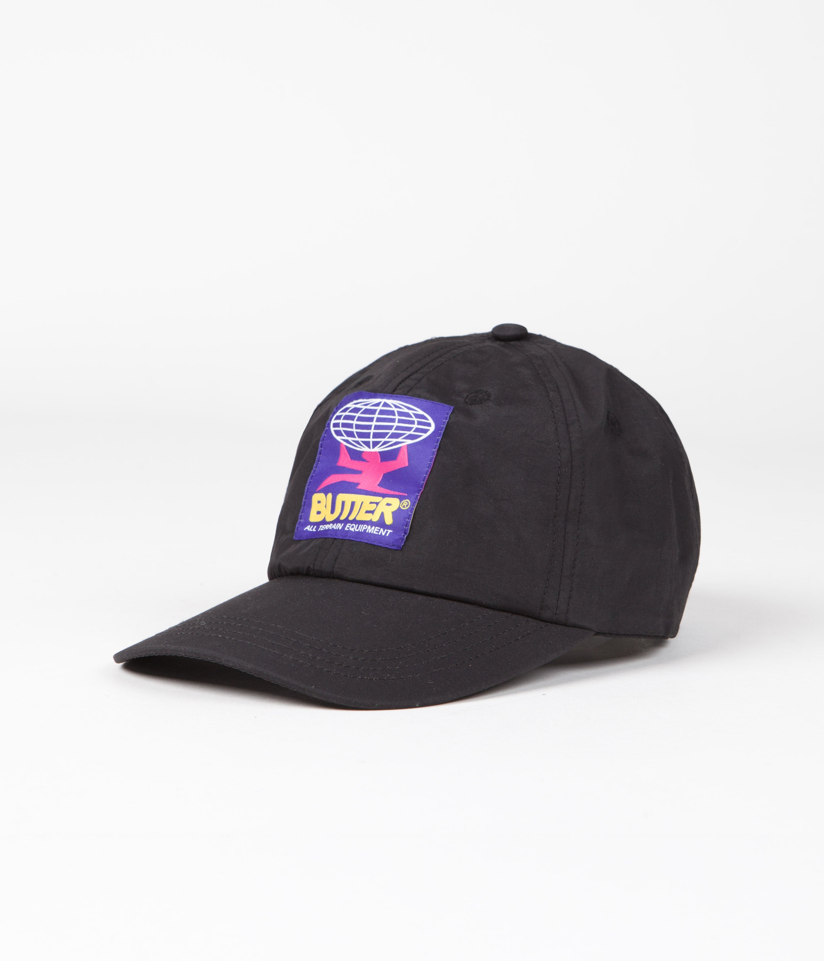 Butter Goods Terrain Cap - Black | Adjustable Dad Hat for Outdoor Hiking & Casual Streetwear Fashion