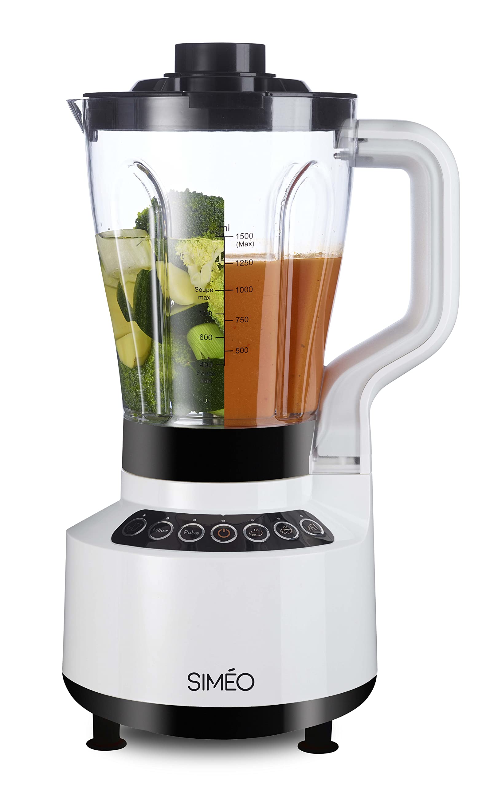 Siméo BCP510 Heated Blender - Professional Multifunctional Blender for Smoothies, Soups & Hot Drinks - Perfect for Home Kitchen & Healthy Lifestyle
