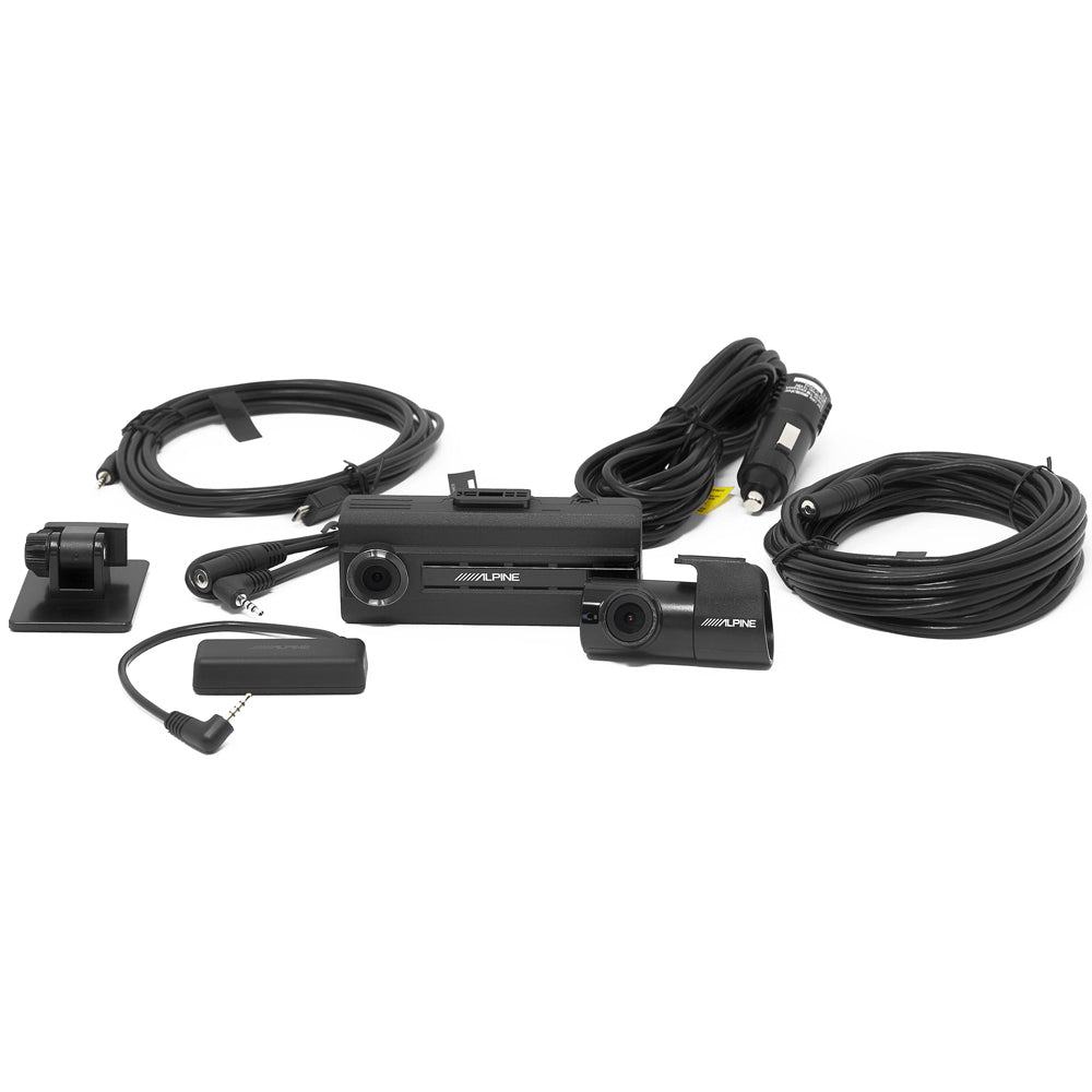Alpine DVR C310R Premium 1080P Front and Rear Dash Camera Bundle with G-Sensor, Night Vision & Loop Recording - Perfect for Car Safety, Uber/Lyft Drivers & Road Trip Protection