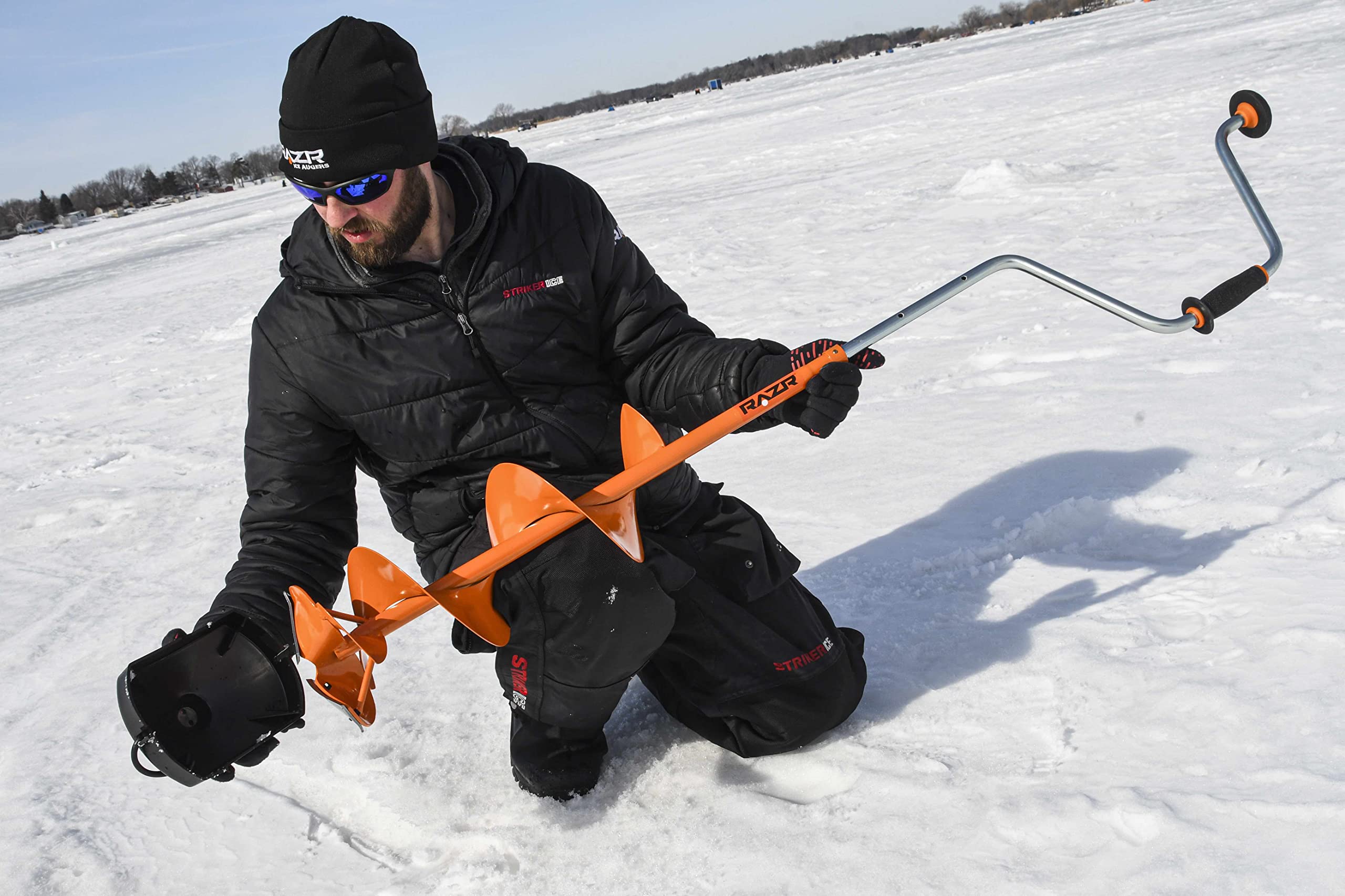 RAZR Scout Ice Auger Kit - Heavy Duty Ice Fishing Drill with 6