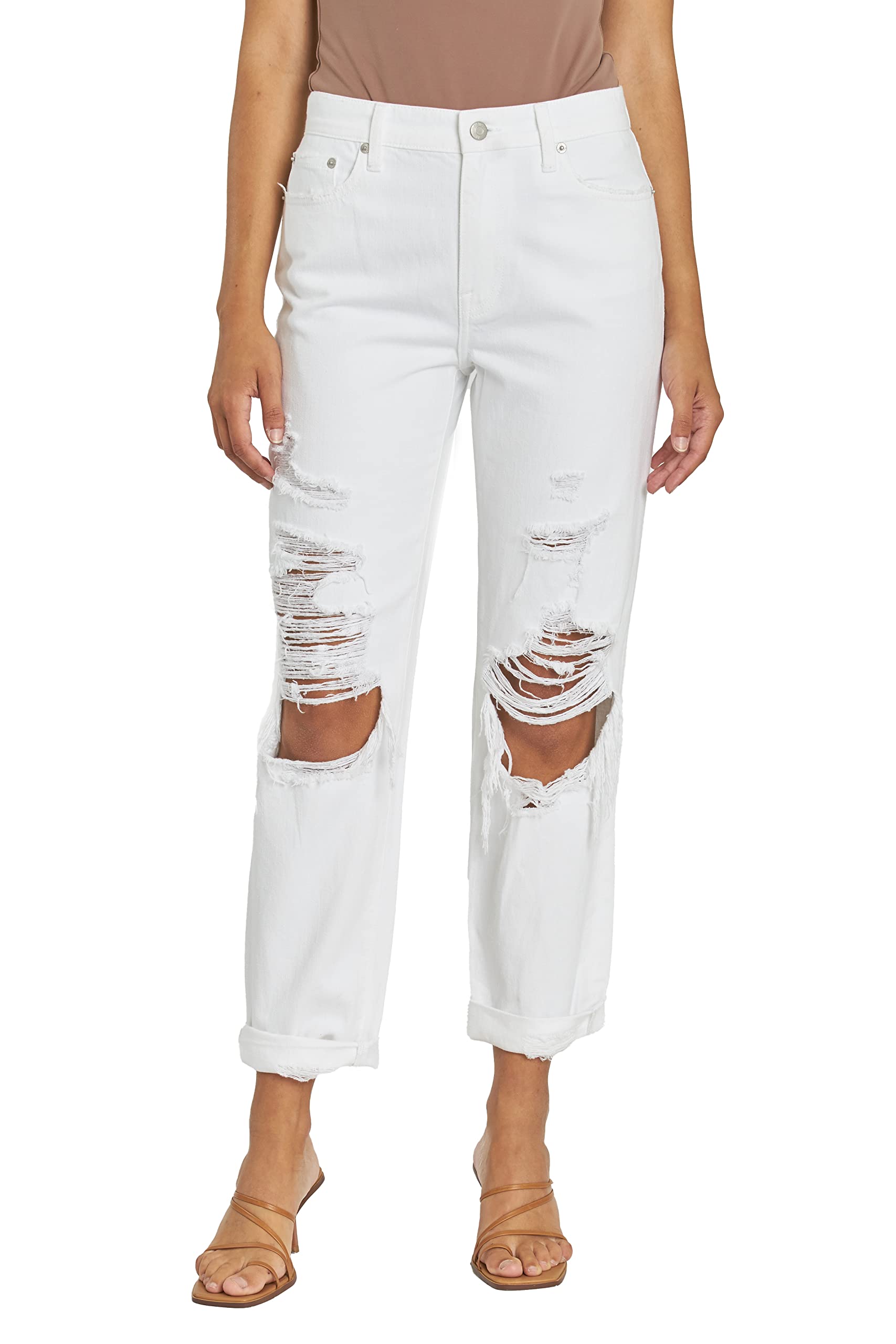 Women's Presley High Rise Relaxed Roller Jeans - Comfortable Stretch Denim Pants for Casual Wear & Everyday Outfits | Perfect for Work, Travel and Weekend Style