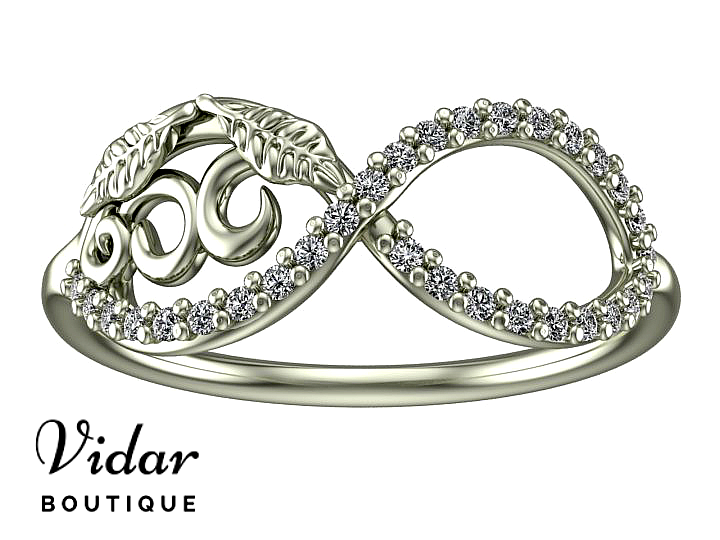 Infinity White Gold Wedding Ring for Women - Elegant 14K Solid Gold Band for Brides, Engagement & Anniversary Gifts | Perfect for Proposals, Weddings & Romantic Occasions