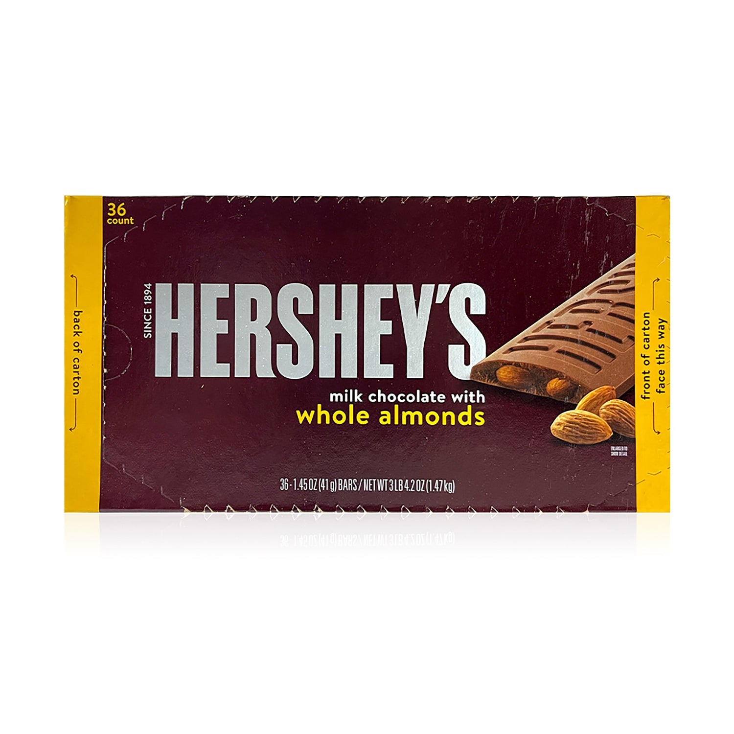 Hershey's Milk Chocolate with Almond Bars - 36 Count Bulk Box | Perfect for Parties, Gifts & Snacking