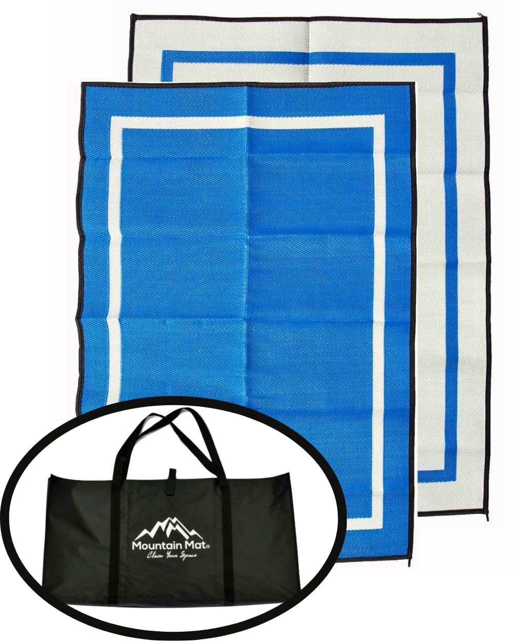 Eco-Friendly Recycled Plastic Outdoor Mat - Waterproof & Lightweight for Beach, Camping, Picnics, RV Travel, and Backyard Use | Perfect for Sand, Grass, and Outdoor Adventures