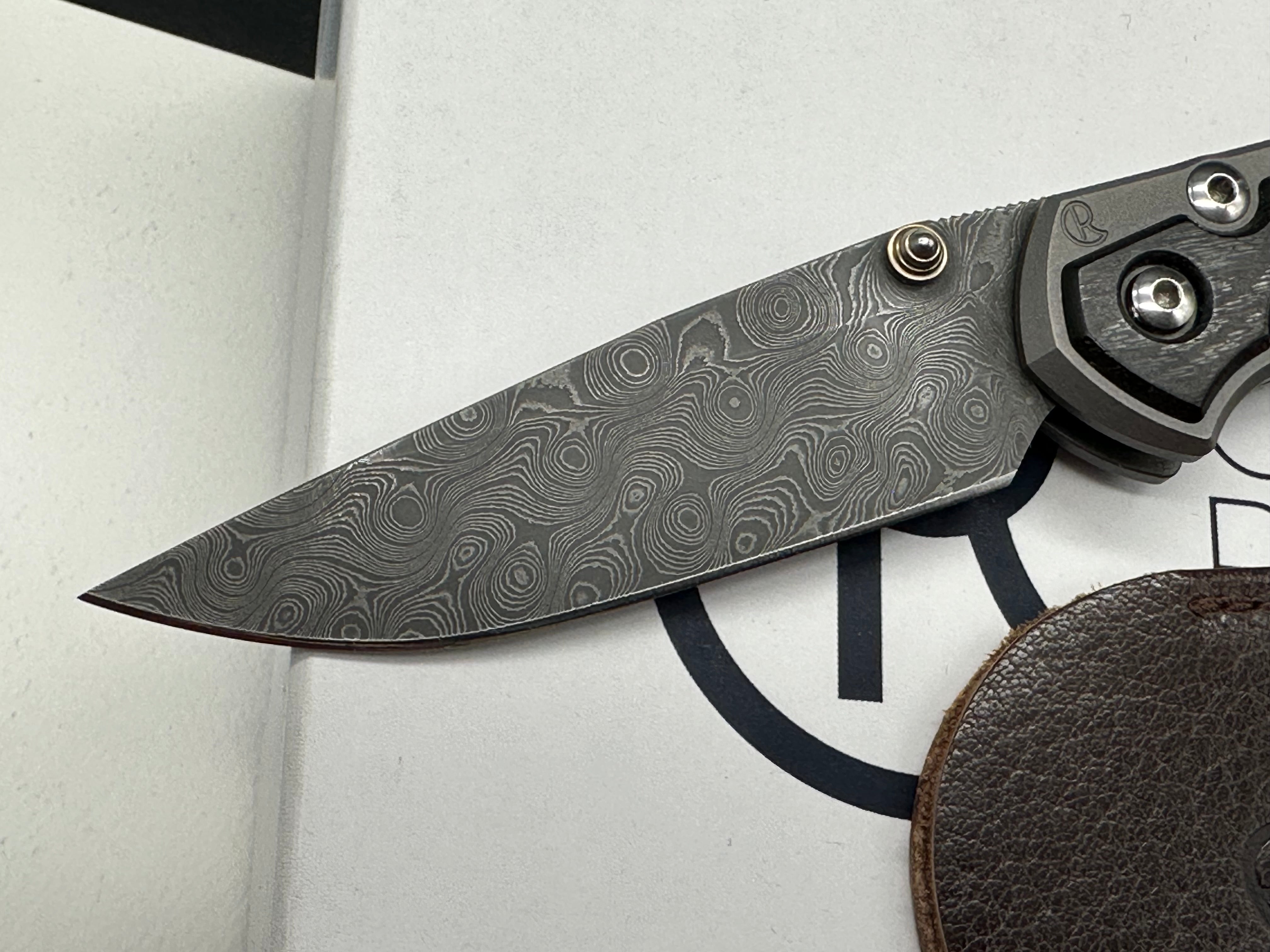 Chris Reeve Small Sebenza 31 Folding Knife - Bog Oak Handle & Damascus Steel Blade (2.94