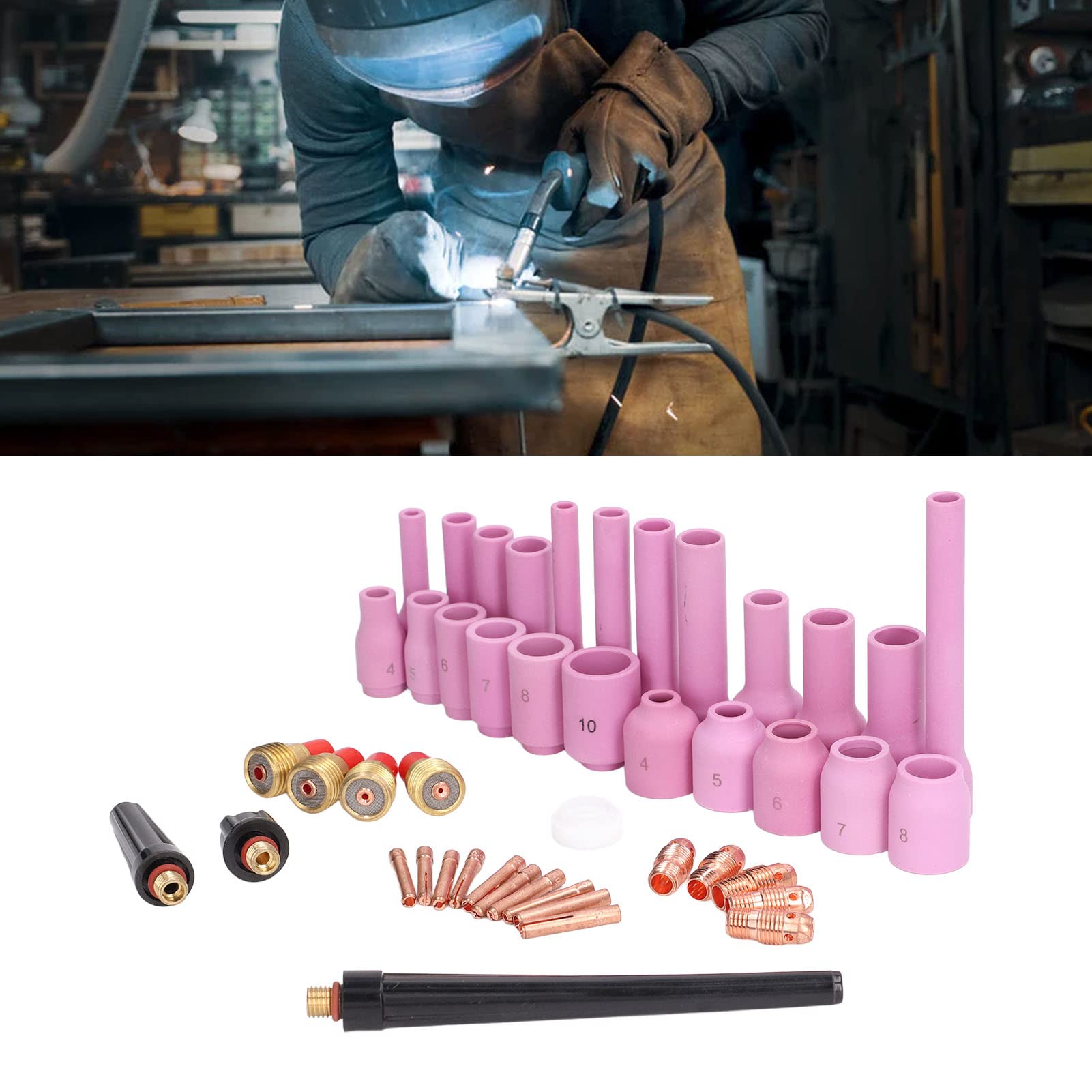 Premium TIG Welding Clamping Sleeve - Easy Install Gas Lens Accessory for DB9, DB9V & DB20 - Ideal for Precision Arc Welding & Metal Fabrication Projects