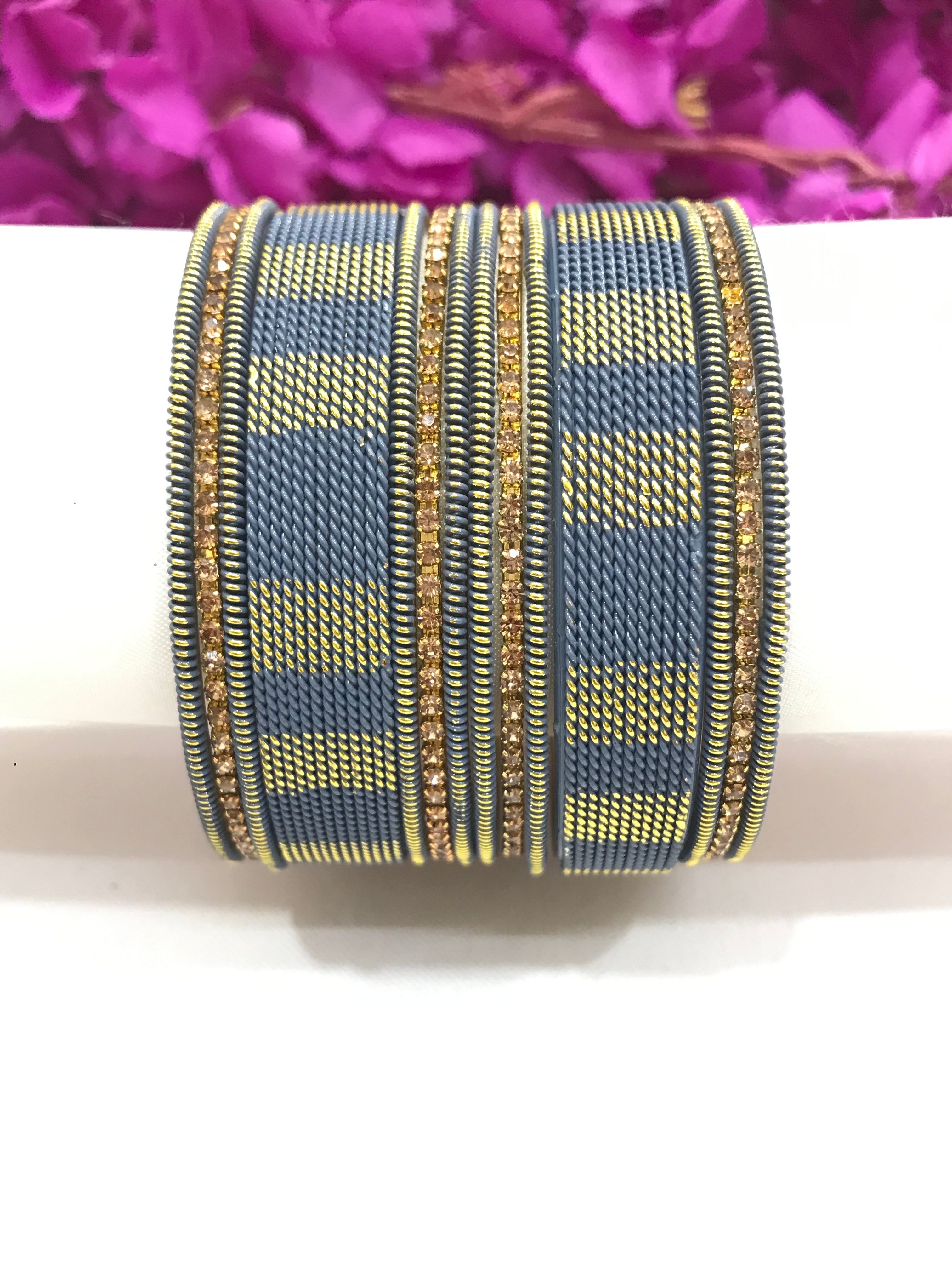 Stylish Gray Spiral Metal Bangles for Women - Trendy Twisted Designer Bracelets - Perfect for Casual Wear, Office Accessories & Gift Giving