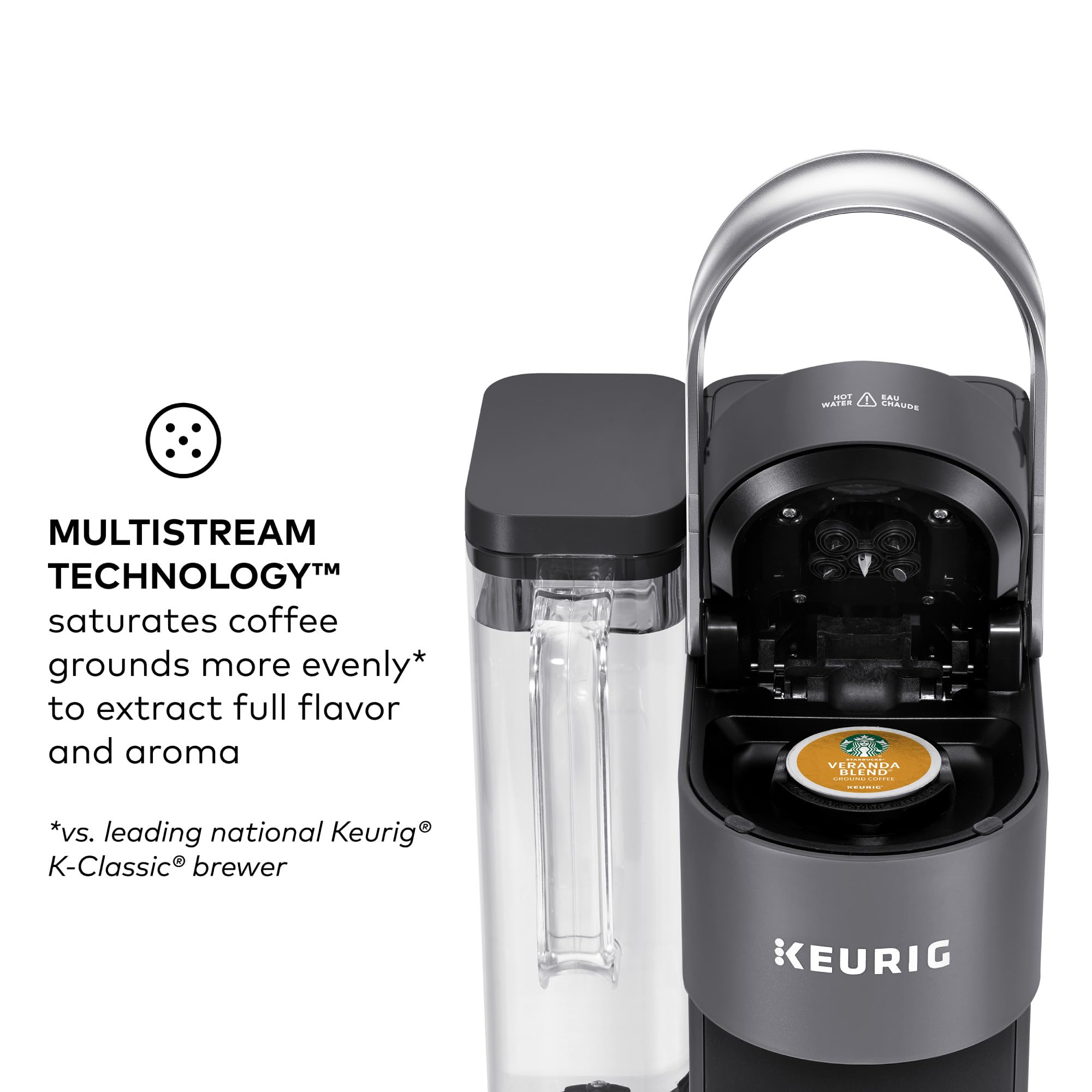 Keurig K-Supreme SMART WiFi Coffee Maker - Single Serve with Alexa Compatibility, 4 Brew Sizes, 66oz Removable Water Reservoir - Perfect for Home, Office & Kitchen Use (Gray)