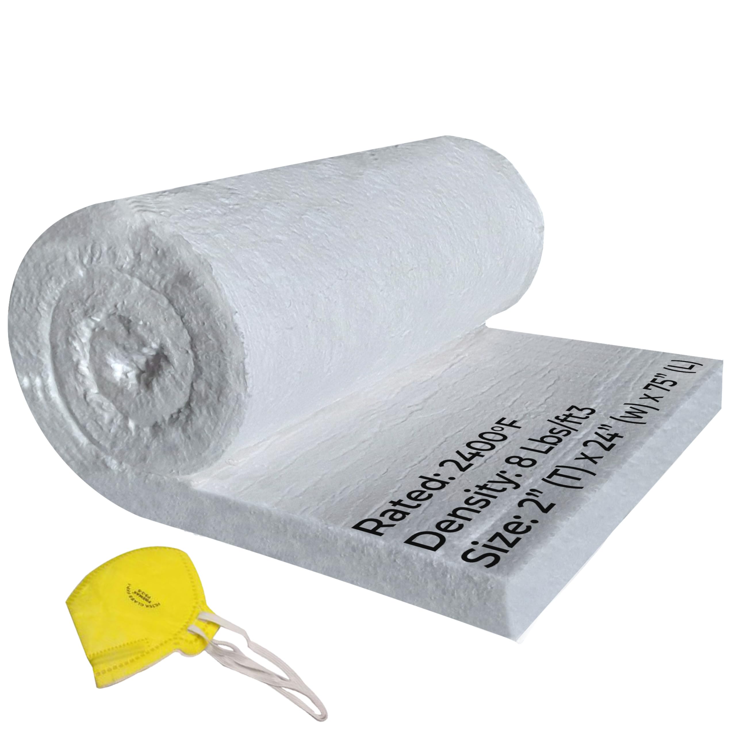 High-Temperature Ceramic Fiber Insulation Blanket - 8# 2400°F Fireproof - 2