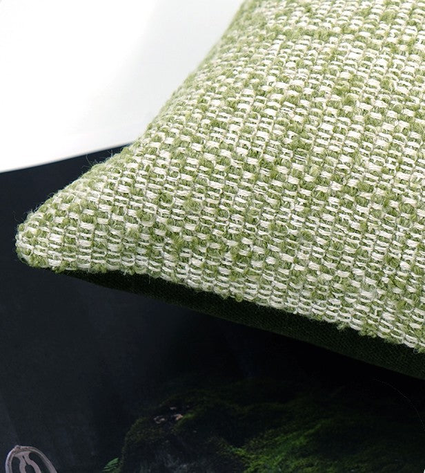 Modern Green & White Square Throw Pillows for Couch - Large Decorative Sofa Pillows for Living Room Interior Design - Perfect for Home Decor, Lounge & Cozy Spaces