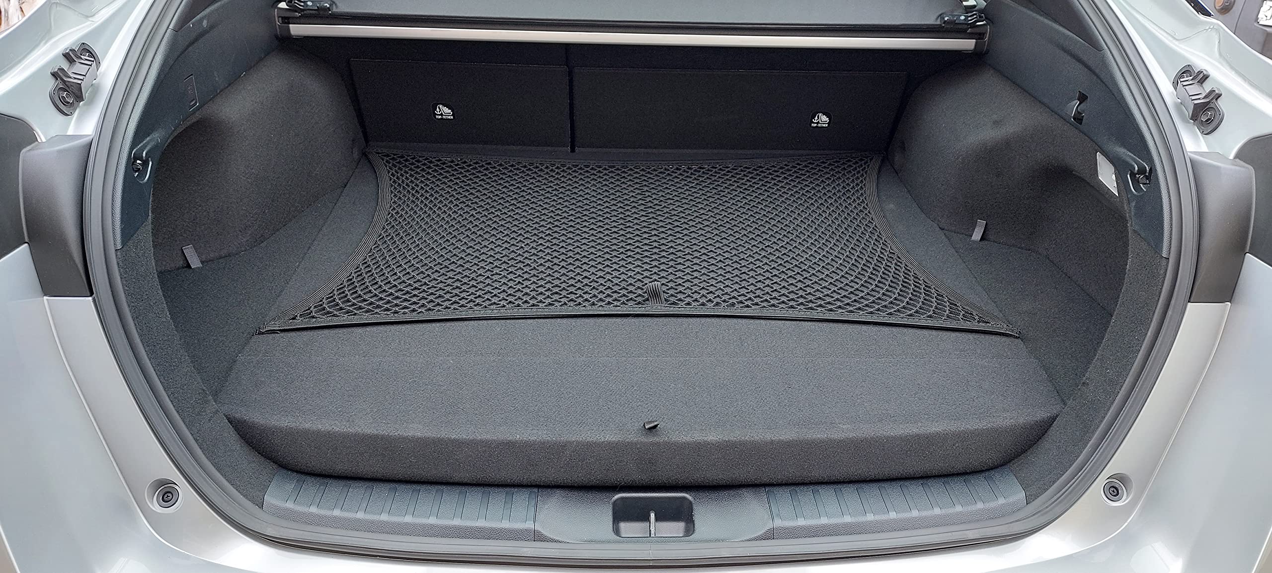 Premium Elastic Trunk Mesh Cargo Net for Toyota Prius Prime 2019-2022 - Heavy Duty Car Storage Organizer - Universal Hatchback Luggage Net - Perfect for Road Trips, Groceries & Sports Equipment