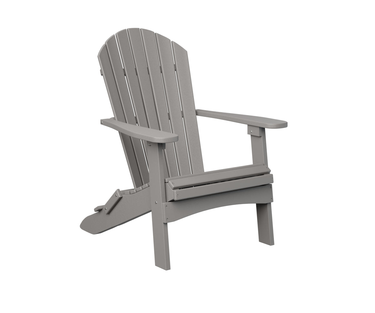 Berlin Gardens ComfoBack Folding Adirondack Chair - Outdoor Patio Furniture for Deck, Poolside & Garden Relaxation