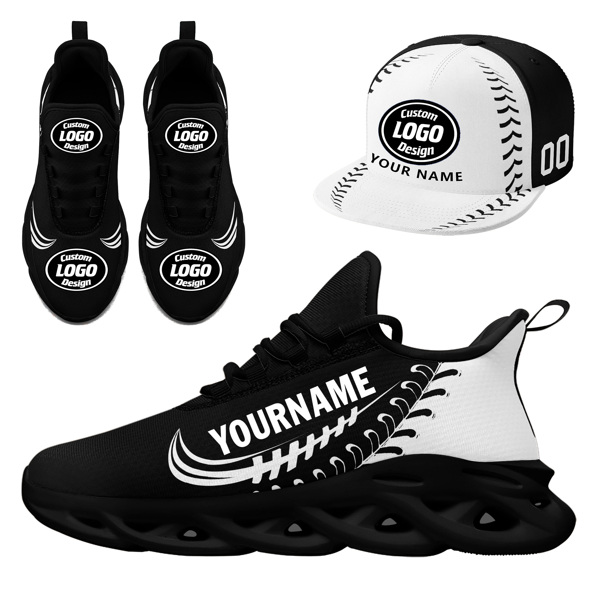 Custom MaxSoul Shoes & Hat Set - Personalized Athletic Combo for Men & Women | Perfect for Running, Gym Workouts & Streetwear Fashion