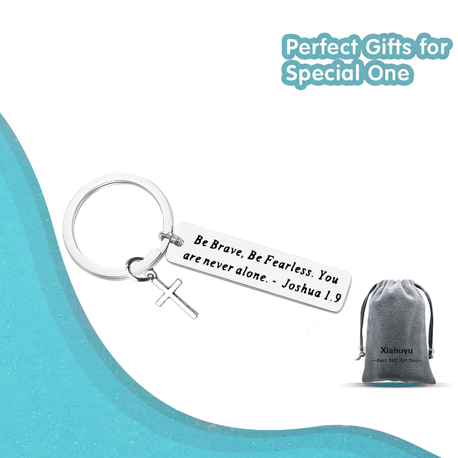 Xiahuyu Christian Keychain - Bible Verse Baptism & Communion Gift - Inspirational Religious Gifts for Women & Men - Perfect for Church Events, Baptism Celebrations & Daily Faith Reminders