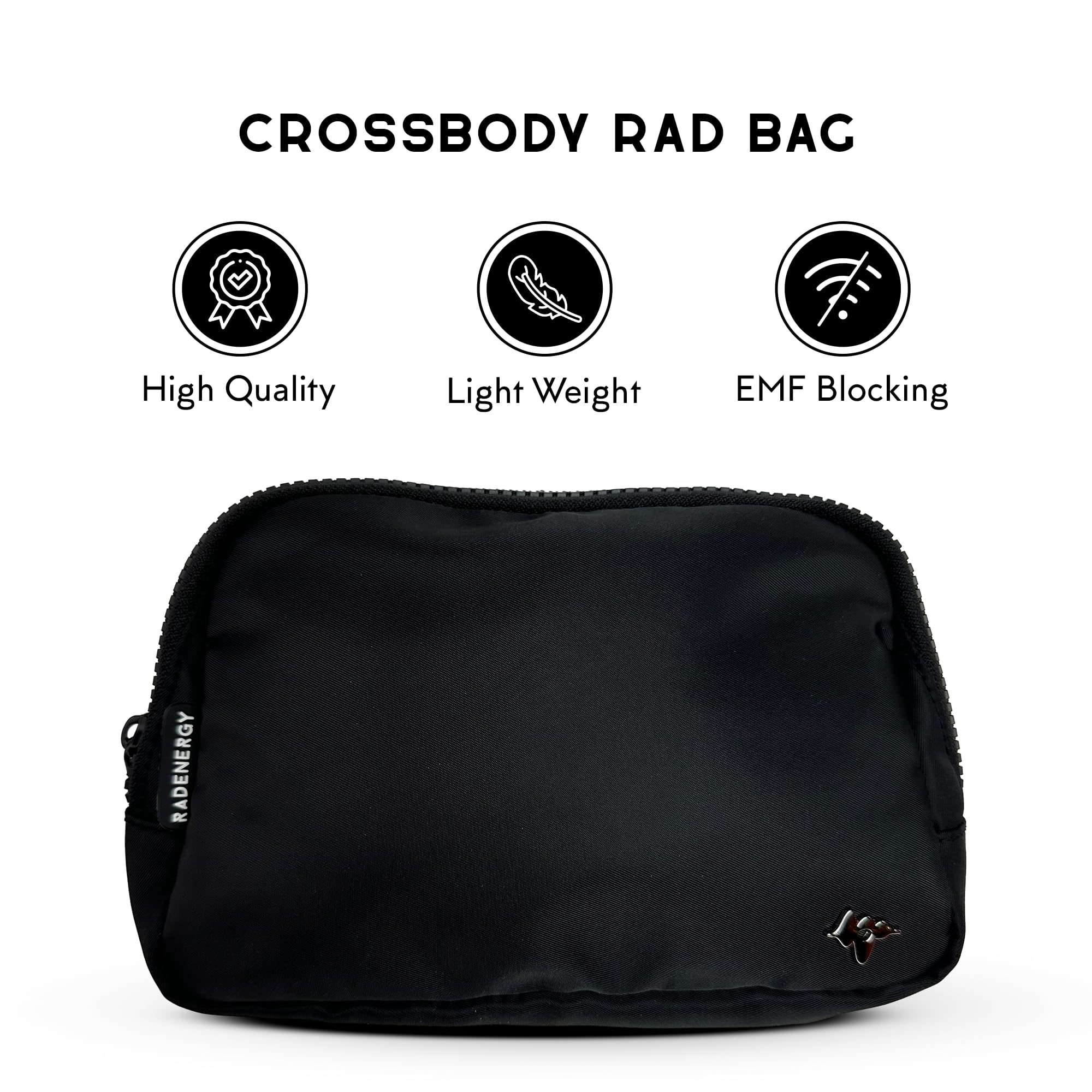 EMF Protection Faraday Bag for Phones & RFID Blocking Passport Holder | EMP Shielding Crossbody Purse for Men & Women | Secure Your Devices from Hackers & Tracking