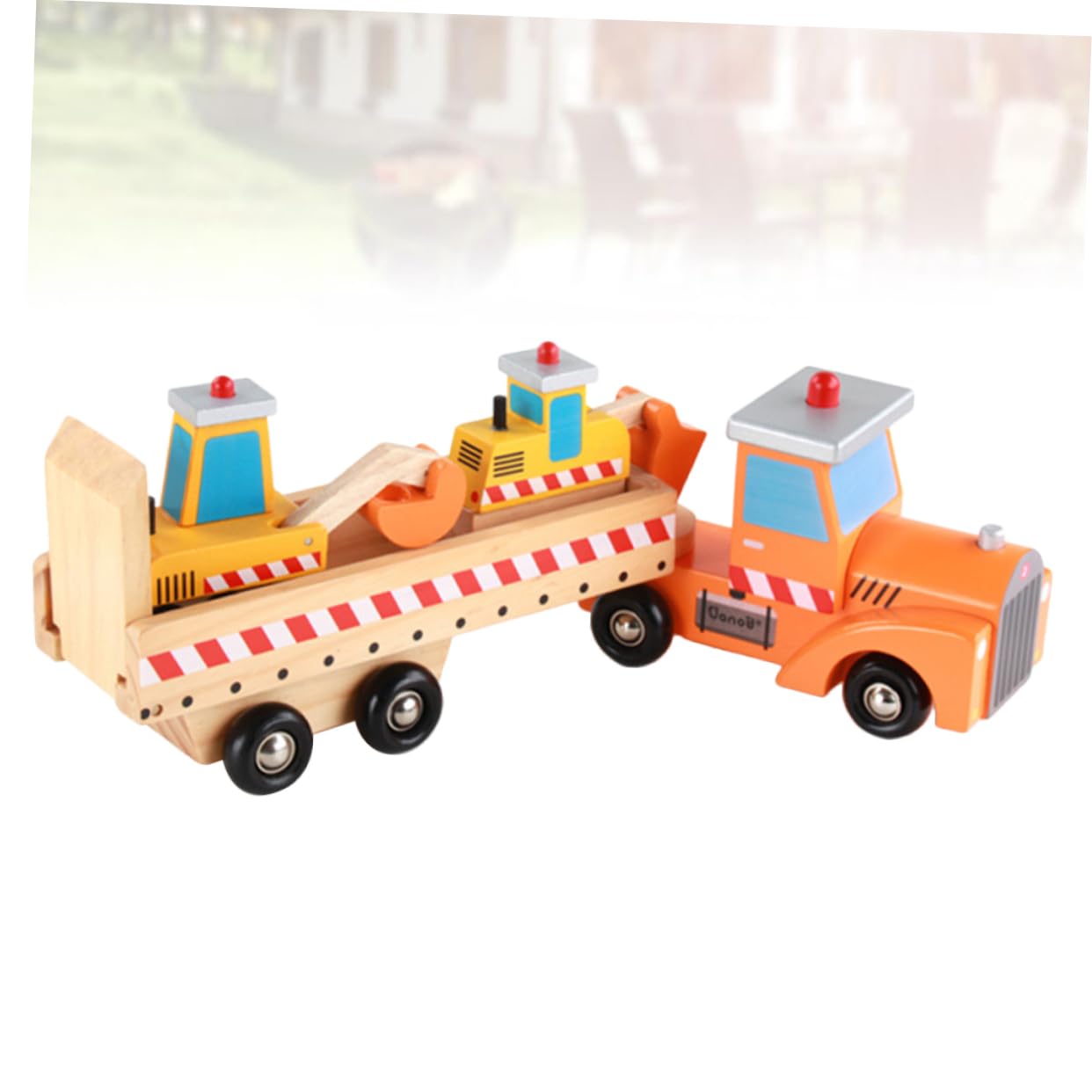 Musisaly Wooden Construction Vehicle Toy Set - 1PC Excavator & Engineering Car for Kids | STEM Learning, Pretend Play, Birthday Gifts for Boys & Girls | Perfect for Sandbox Play, Construction Theme Parties
