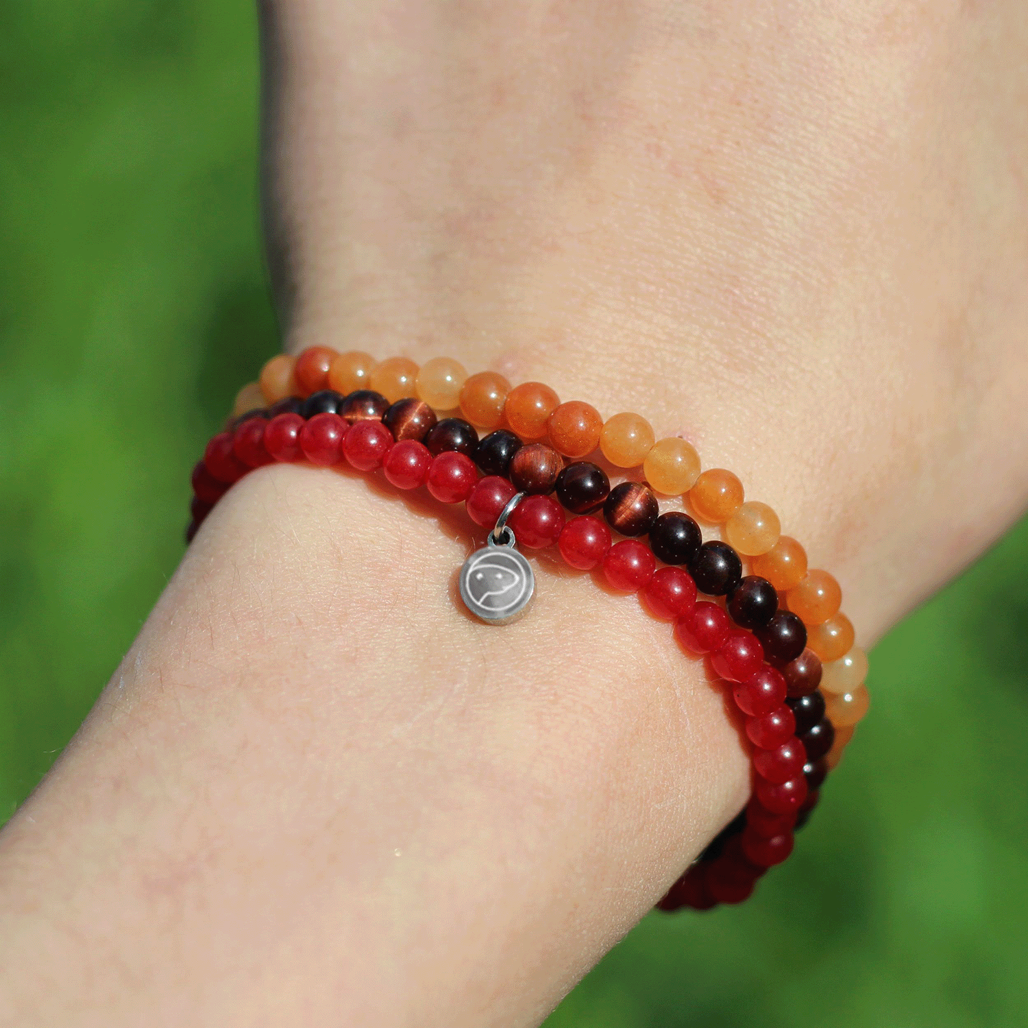 Sacral Chakra Healing Bracelet Set - Svadhisthana Energy Balancing Beaded Bracelet for Meditation, Yoga & Spiritual Wellness
