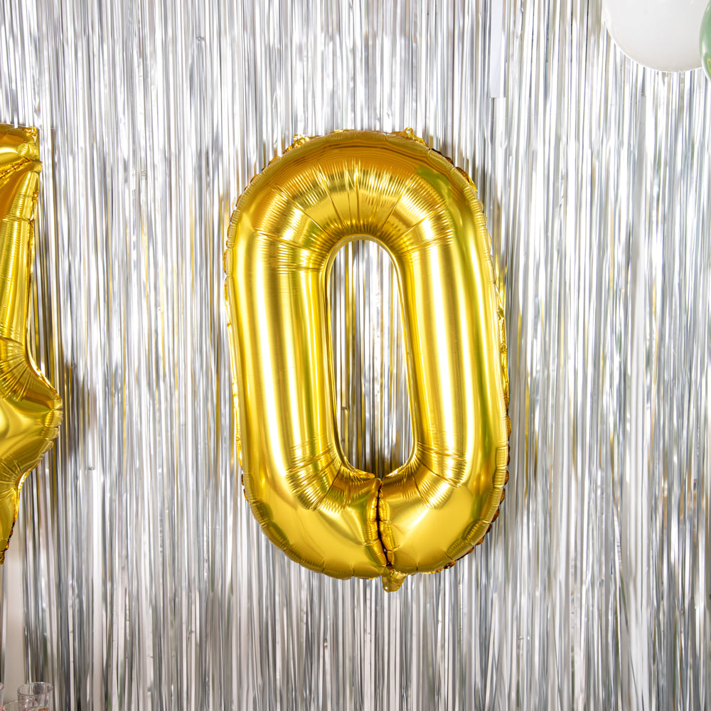 Balloonify Gold Mylar Number 0 Balloon - 40 Inch Large Foil Balloon for Birthday Parties, Baby Showers & Anniversary Celebrations - 1 Count Box