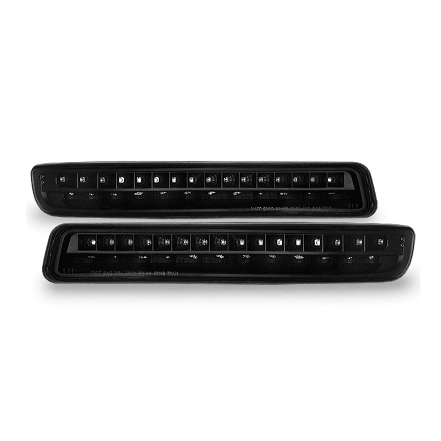 AKKON Black LED Tube Projector Headlights + LED Bumper Lamp Pair for 1999-2006 GMC Sierra 1500/2500HD/3500 & Yukon XL - Upgrade Your Truck Lighting for Night Driving & Off-Road Adventures