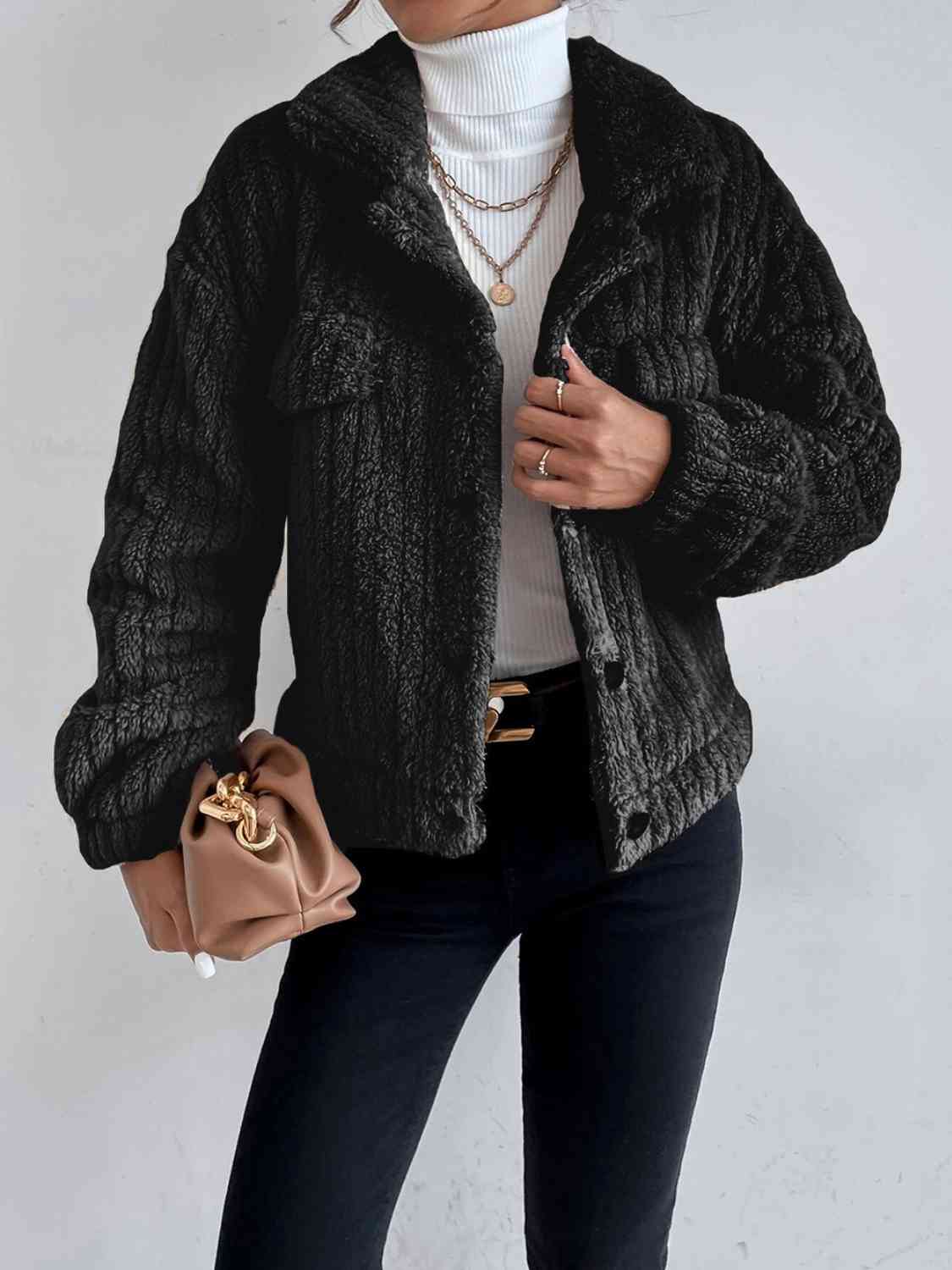 Women's Stylish Collared Neck Drop Shoulder Jacket - Casual Blazer Coat for Office, Dating & Fall Fashion Outerwear