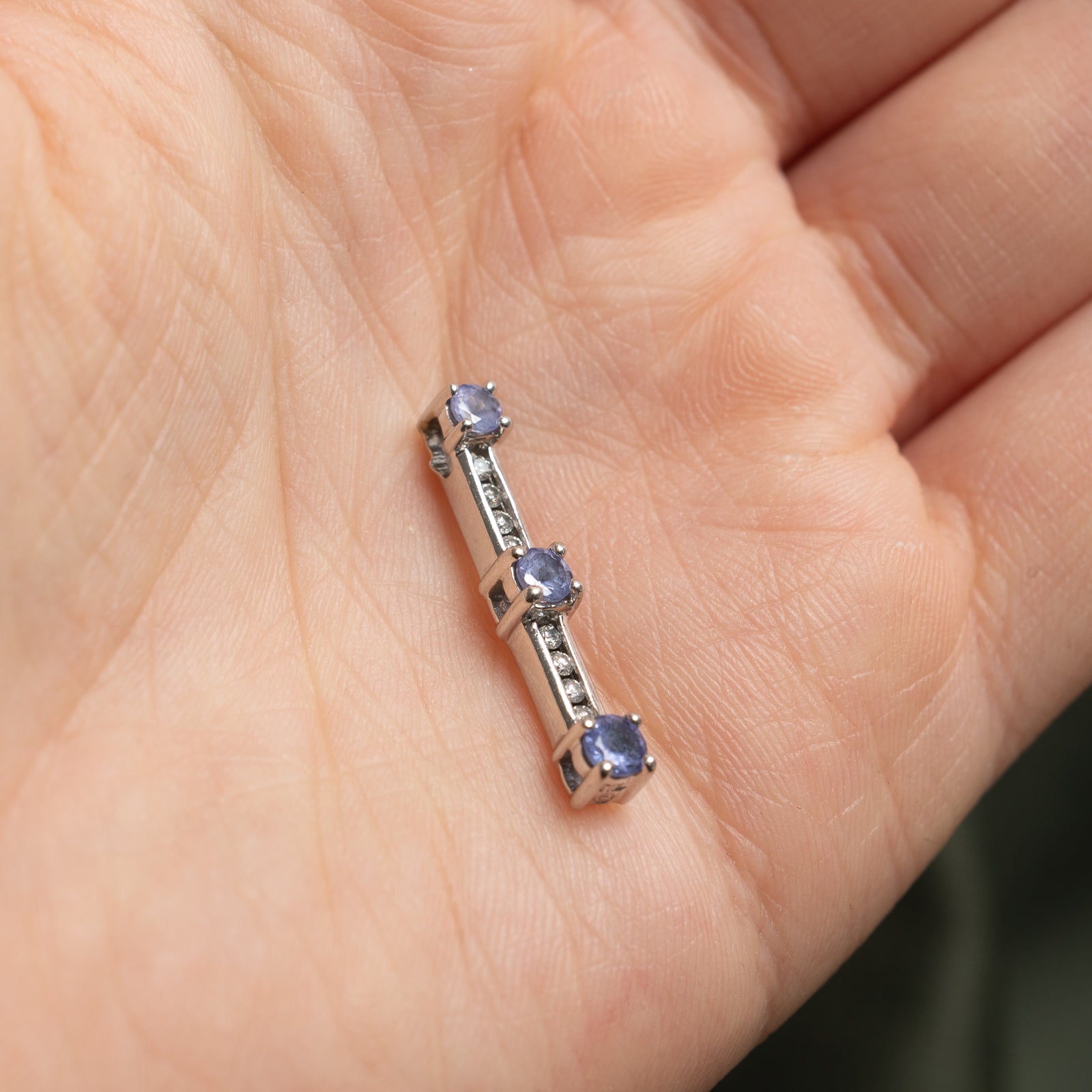 Exquisite 0.40ct Tanzanite & 0.10ct Diamond Drop Pendant Necklace - 925 Sterling Silver Jewelry for Women - Perfect for Weddings, Anniversaries & Special Occasions