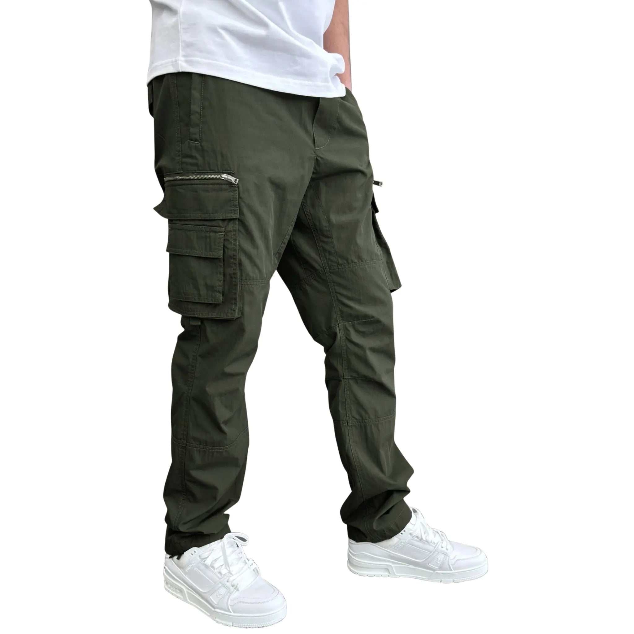 SIARR Military Tactical Cargo Pants for Men - Durable Dark Green Combat Pants with Multiple Pockets - Perfect for Outdoor Adventures, Hiking, and Workwear