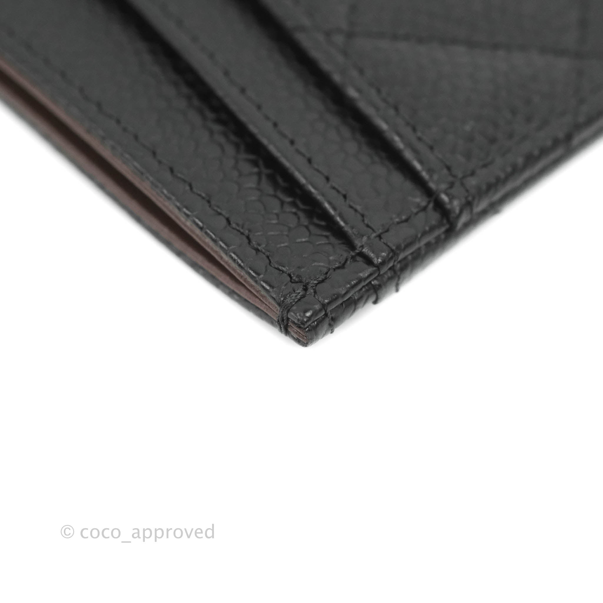 Chanel Classic Flat Card Holder in Black Caviar Leather with Gold Hardware - Perfect for Everyday Use & Luxury Gift Giving