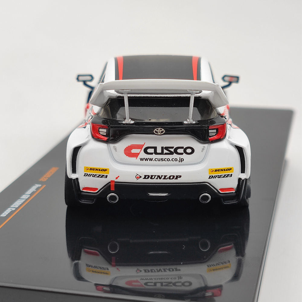 1/43 IXO Toyota Pandem GR Yaris Cusco White MOC329.22 Diecast Model Car - Collectible Toy Gift for Car Enthusiasts & Kids - Perfect for Display, Racing Games & Birthday Presents