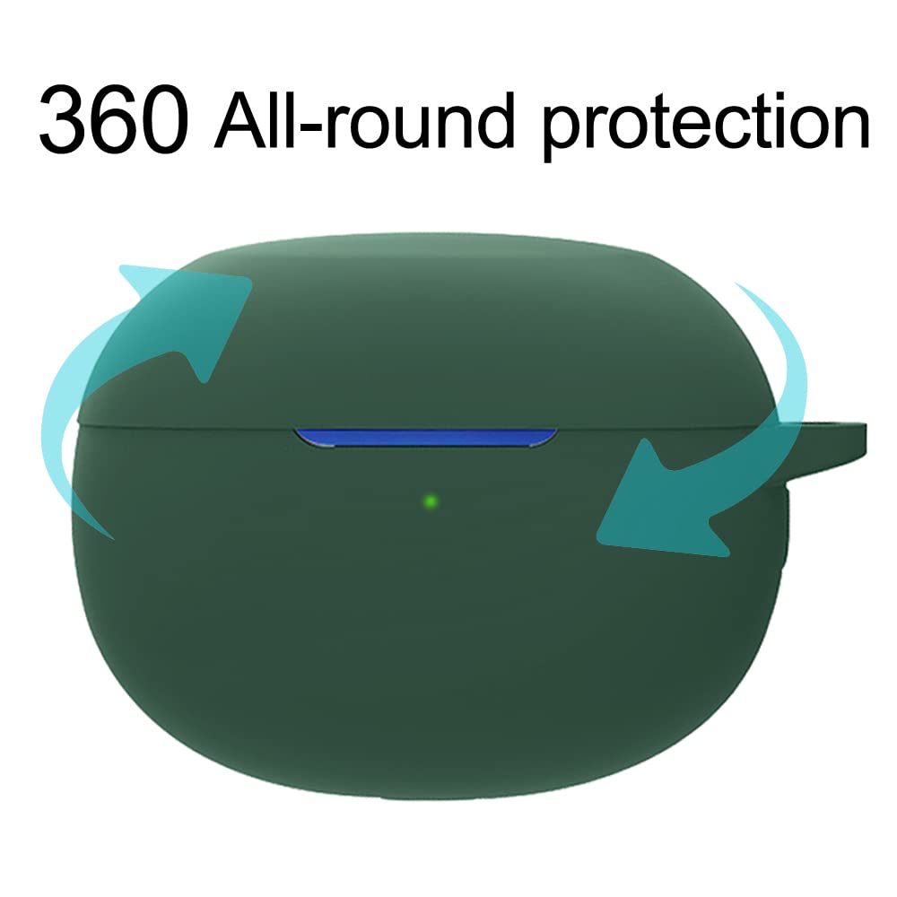 Realme Buds Air 3 Wireless Charging Case - Shockproof Silicone Protective Cover for Realme Earbuds (Blue-Green) | Compatible with Wireless Charging | Perfect for Travel, Gym & Outdoor Activities