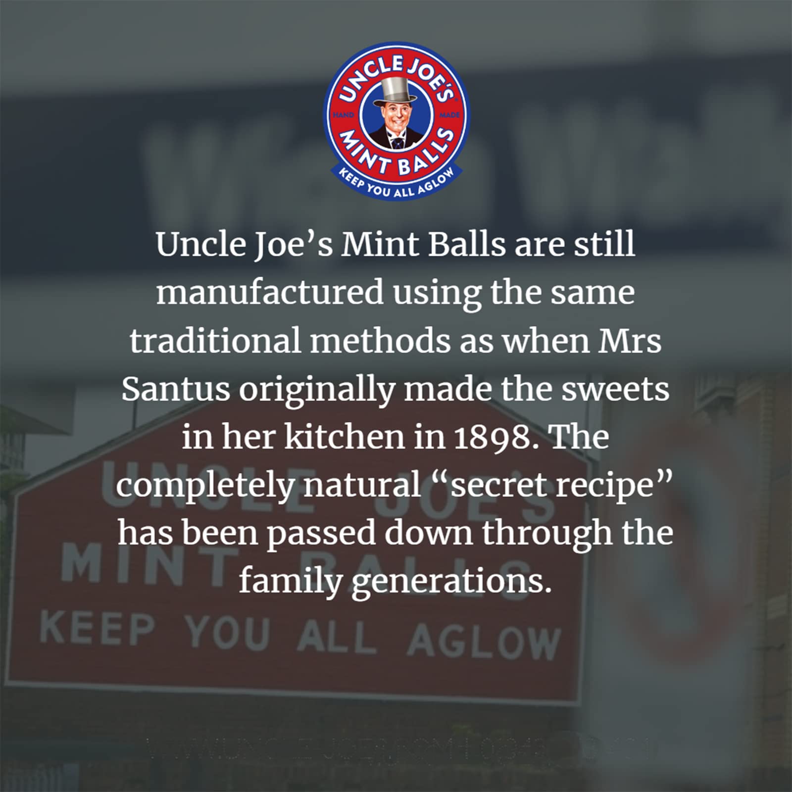 Uncle Joe's Mint Balls - Handcrafted British Hard Candy with Natural Peppermint Oil | Long-Lasting Breath Freshener | Individually Wrapped | 3.17oz (3-Pack) | Perfect for Office, Travel & After-Meal Freshness