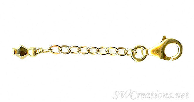 Golden Heart Breaker Crystal Bracelet Extender Chain - Adjustable Jewelry Extension for Bracelets & Watches - Perfect for Gifts, Layering & Custom Fit