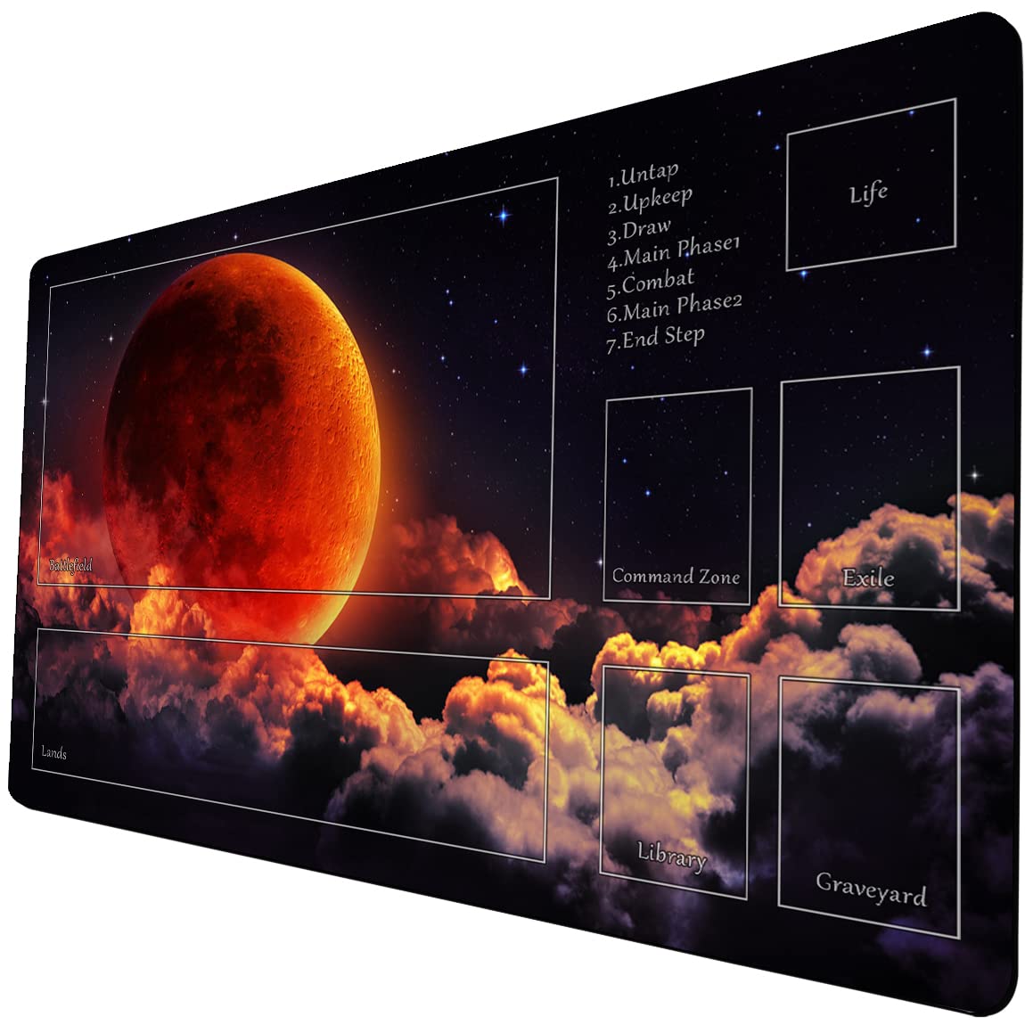Premium MTG Playmat 24x14 Inches - Non-Slip Rubber Surface Trading Card Game Mat for Magic: The Gathering, TCG, Yu-Gi-Oh - Includes Storage Bag - Perfect for Tournaments, Casual Play & Collectors