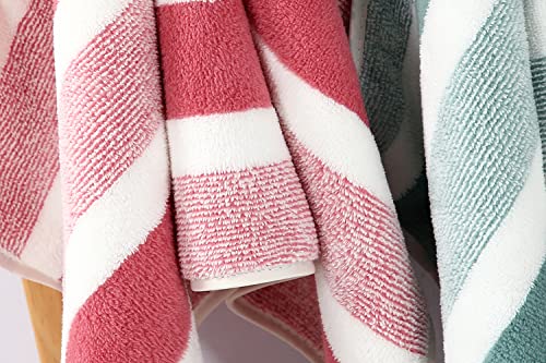 SOFTBATFY Microfiber Bath Towels - 2 Pack Ultra Absorbent, Quick Dry & Lightweight Towels for Travel, Gym, Yoga & Beach (28x55 Inches, Green) | Perfect for Swimming, Camping & Spa Days