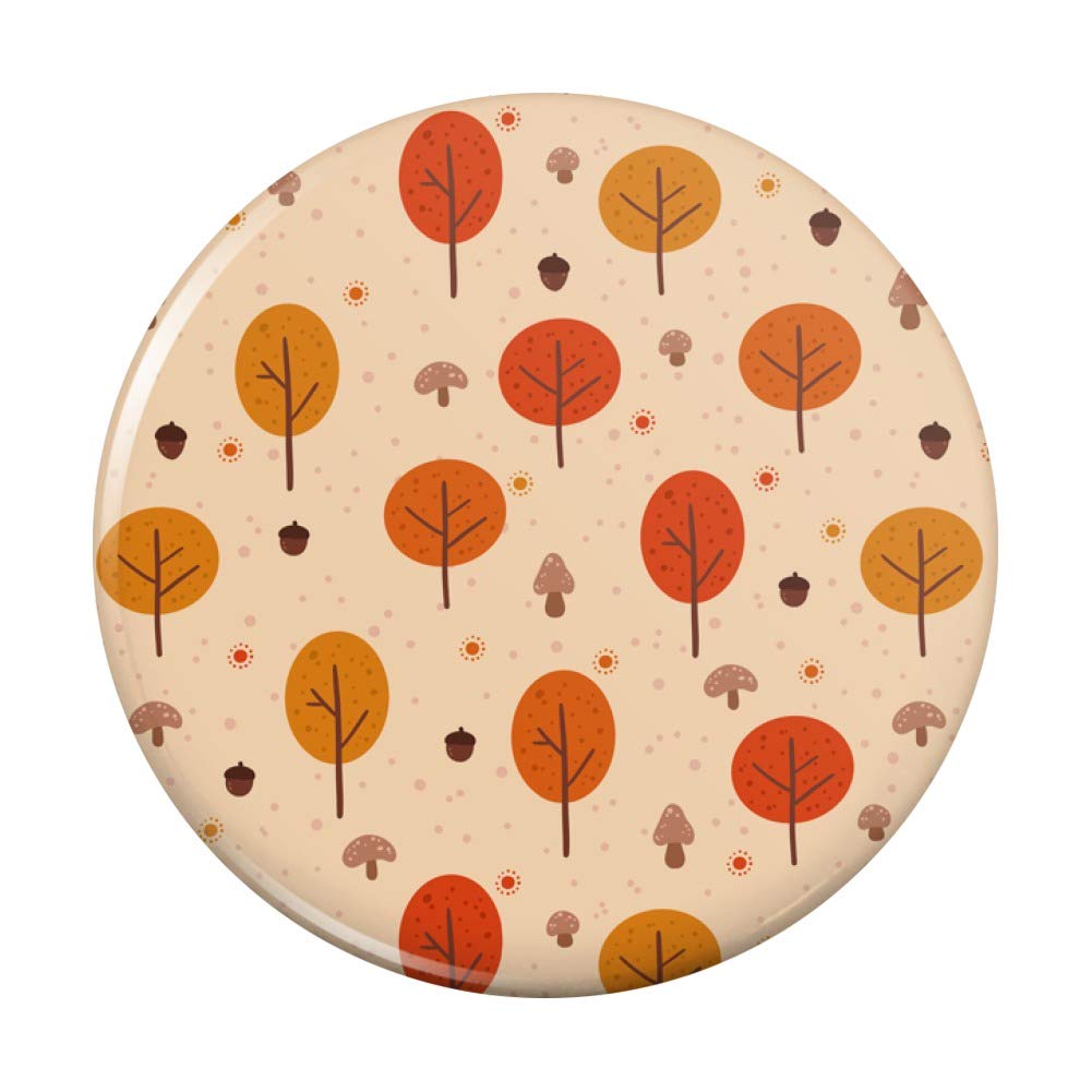 Autumn Fall Trees Pattern Kitchen Refrigerator Magnet - Decorative Button Magnets for Fridge, Locker & Office (Perfect for Seasonal Home Decor, Holiday Gifts & School Organization)