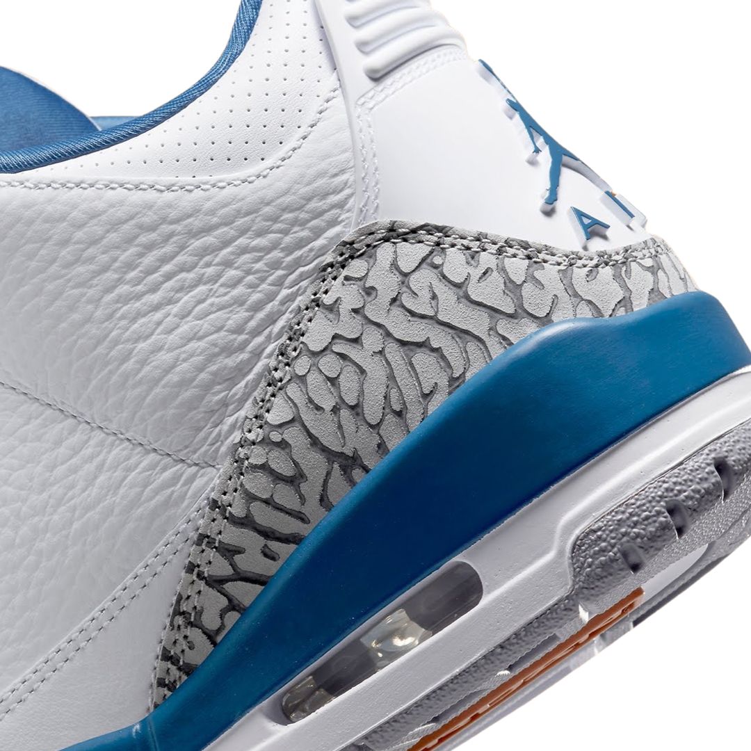 Air Jordan 3 Retro Sneakers - Wizards White/True Blue/Metallic Copper Colorway - Men's Basketball Shoes for Casual Wear & Street Style