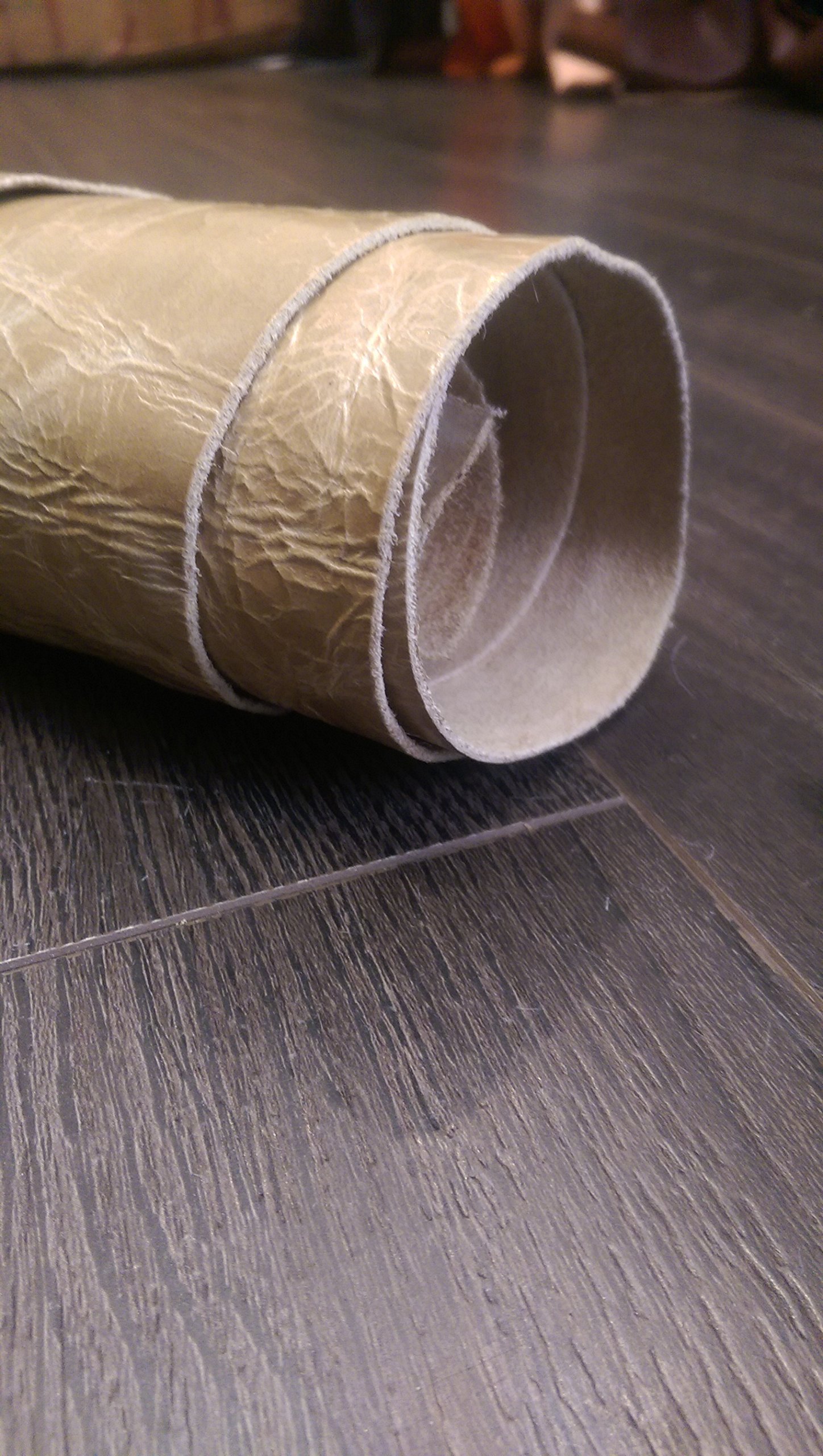 Premium Beige Taupe Genuine Cowhide Leather - 19-22 Sq.ft (32