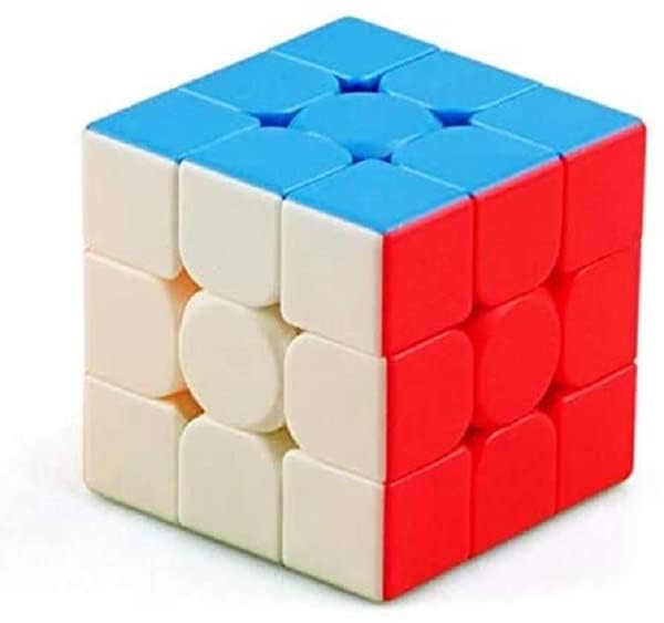 Dvaya 3x3x3 Stickerless Speed Cube - Smooth Fast Turning Magic Puzzle Cube for Kids & Adults - Perfect for Beginners, Competitions & Stress Relief (Multicolor)