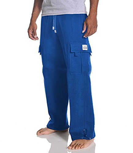 Pro Club Men's Heavyweight Fleece Cargo Pants - Comfortable Winter Work Pants for Outdoor Activities, Hiking & Casual Wear