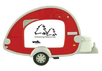 Vintage Tear Drop Trailer Camper Picture Frame - Retro Style Photo Display (Random Color) - Perfect for RV Enthusiasts, Camping Decor & Travel Memories