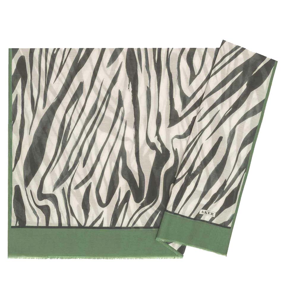 Aker Premium Silk Cotton Hijab Shawl #8108 - 451 Green | Soft & Breathable Scarf for Women | Perfect for Daily Wear, Prayer, and Special Occasions