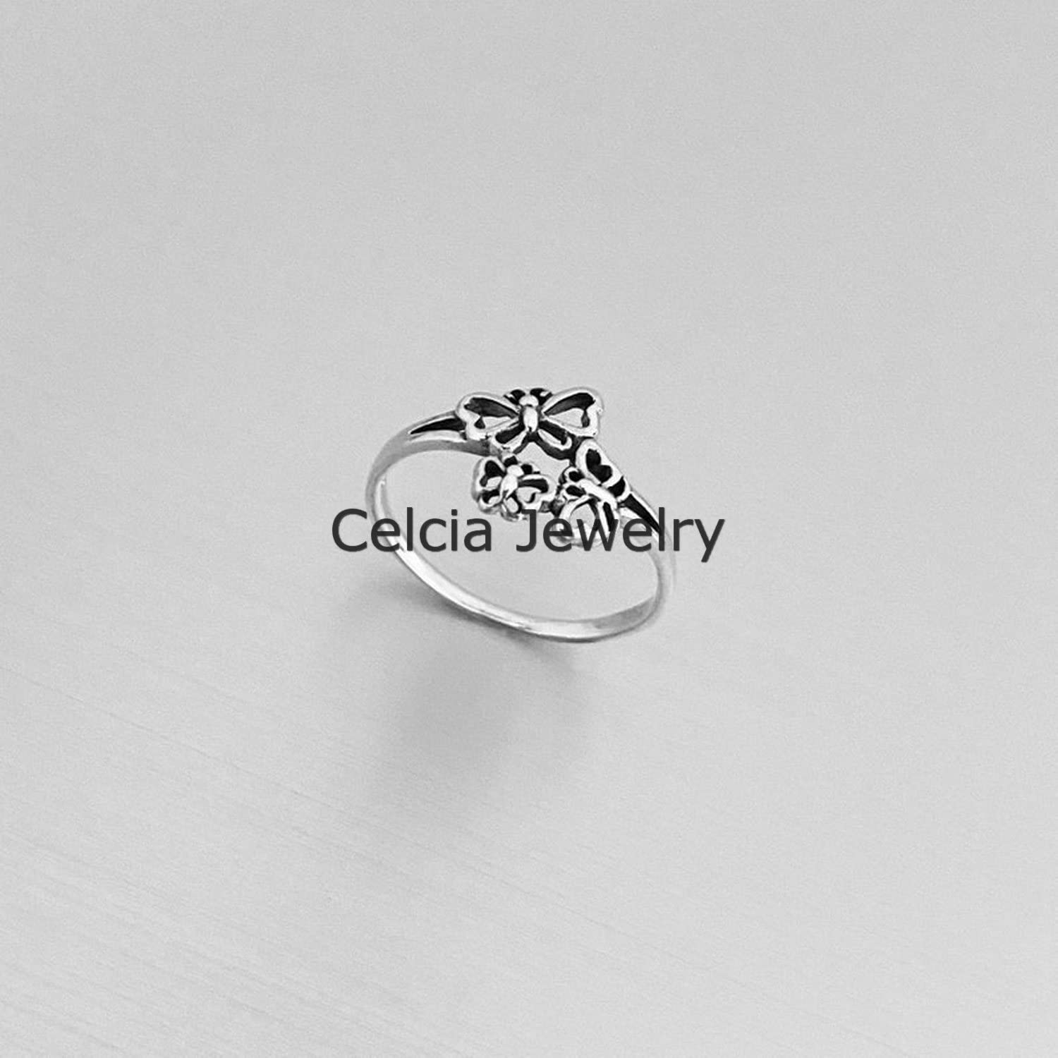 925 Sterling Silver Butterfly Ring for Women - Boho Bohemian Minimalist Jewelry - Spiritual & Elegant Gift for Mother's Day (Size 7) | Perfect for Everyday Wear, Special Occasions & Gift Giving