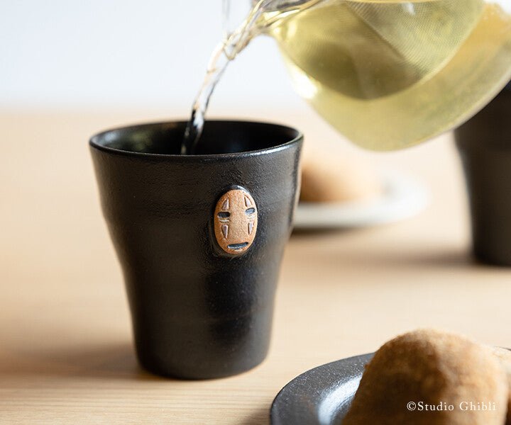 No Face Cup from Spirited Away - Handmade Shigarayaki Ceramic Tea Cup, Studio Ghibli Collectible | Perfect for Tea Ceremonies, Anime Fans & Home Decor