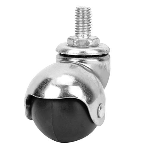 Heavy Duty Rust-Proof Galvanized Ball Casters Wheels for Cabinets, Workbenches & Coffee Tables - DIY Furniture Replacement Parts for Home Office & Workshop Use