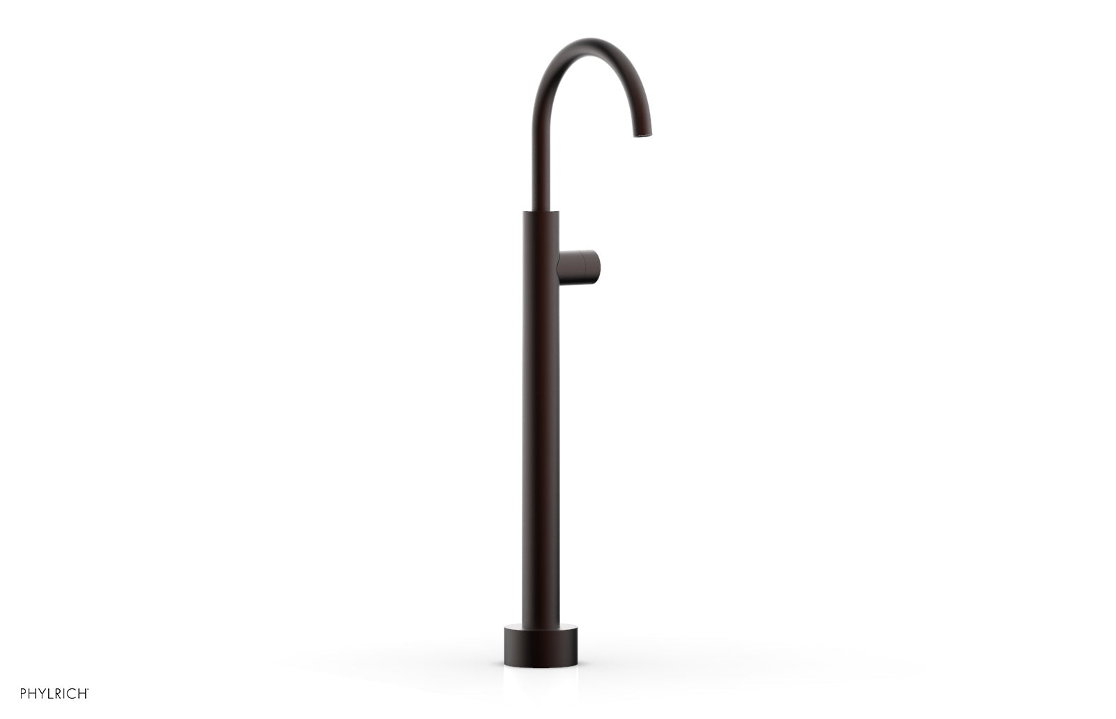 BASIC II Low Floor Mount Tub Filler with Smooth Handle - Model 230 46 04 - Perfect for Modern Bathroom Renovations and Spa-Like Showers