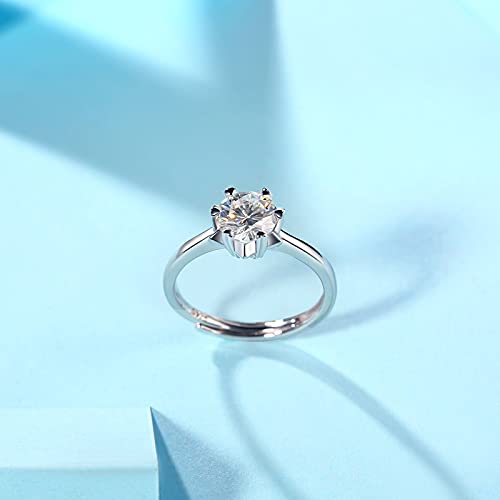 Moissanite Astral Ring for Women - Elegant Diamond Simulant Engagement Ring, Dainty & Simple Wedding Band - Perfect for Proposals, Anniversaries, and Everyday Luxury Jewelry