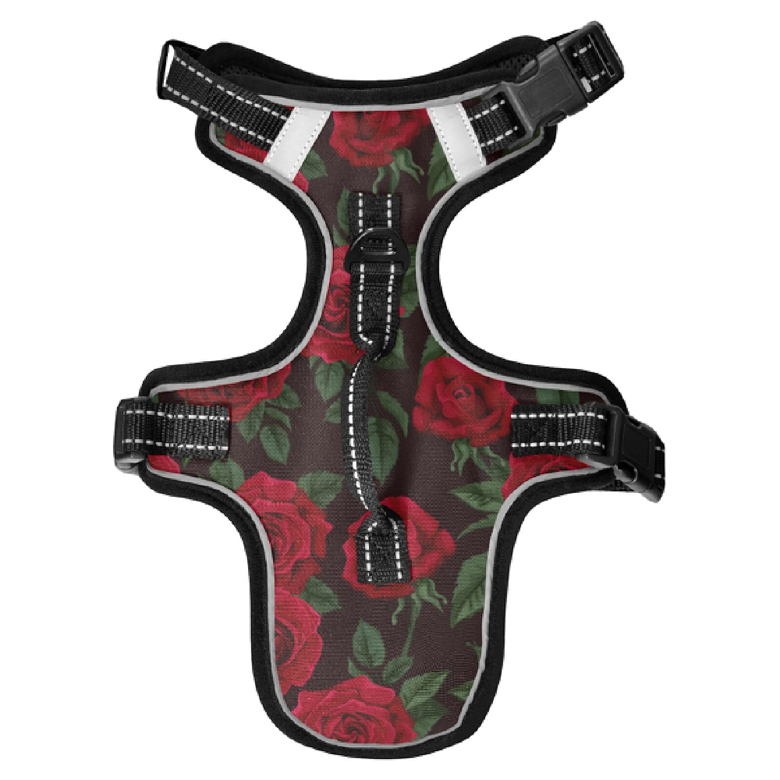 Xigua Rose Flower Dog Harness - No Pull Reflective Pet Vest for Small & Medium Dogs, Breathable Nylon Handle - Perfect for Walking, Training & Nighttime Safety