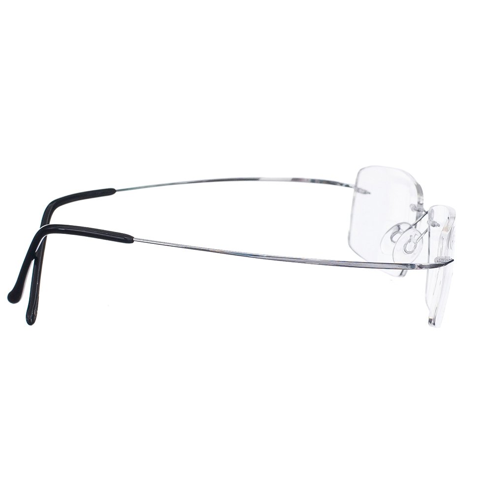 Lightweight Rimless Reading Glasses 0.50 Strength for Men & Women - 23 Power Options with Protective Eyewear Case | Perfect for Reading, Crafts, and Computer Work