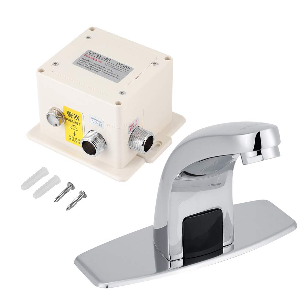 Automatic Sensor Touchless Bathroom Sink Faucet with Control Box - Hands-Free Kitchen & Bathroom Water Tap for Cold Water - Perfect for Home, Office, and Public Restrooms