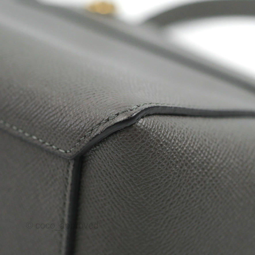 Celine Nano Belt Bag in Grey Grained Calfskin with Gold Hardware - Luxury Crossbody Bag for Women, Perfect for Work, Travel & Everyday Use